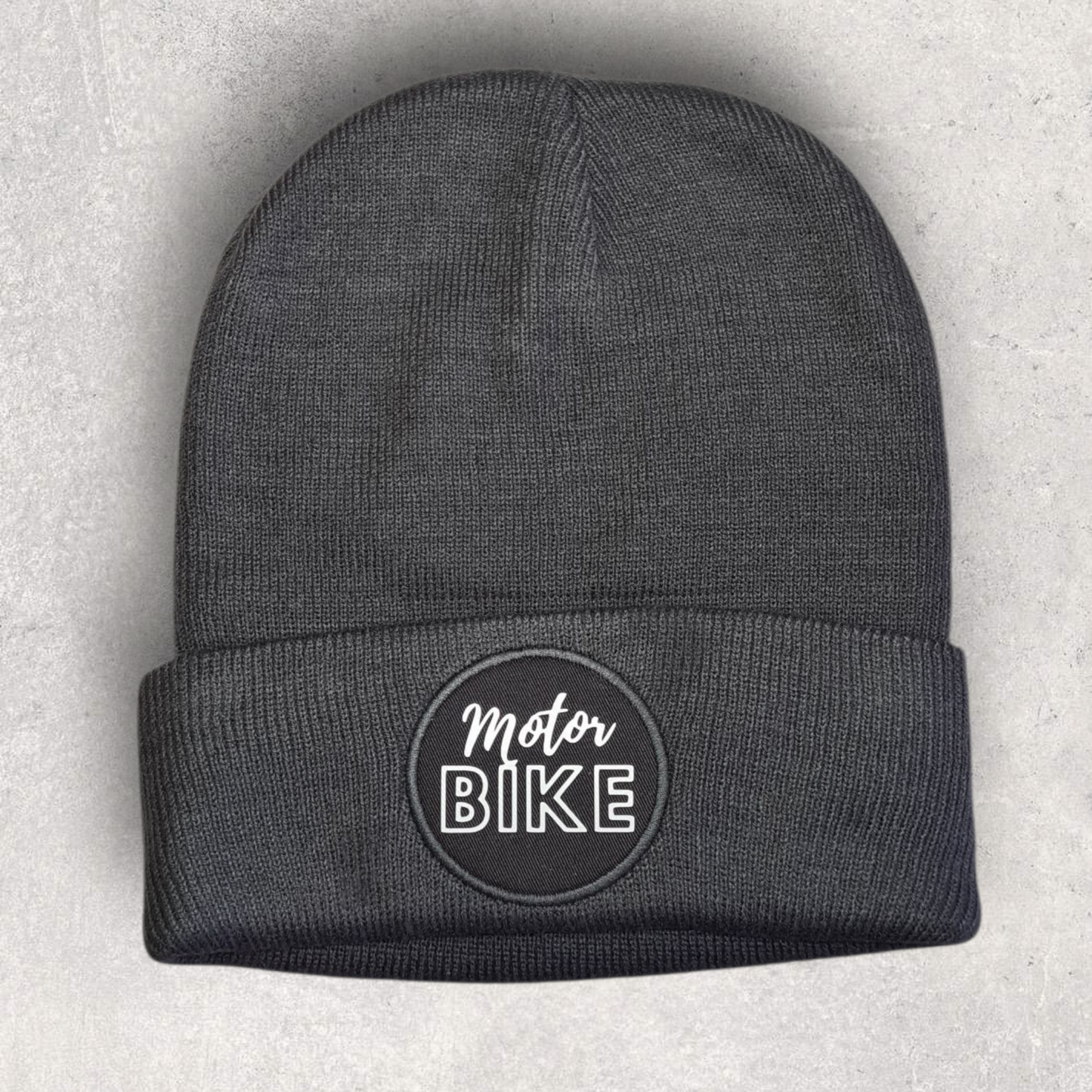 Bonnet gris " Motorbike "