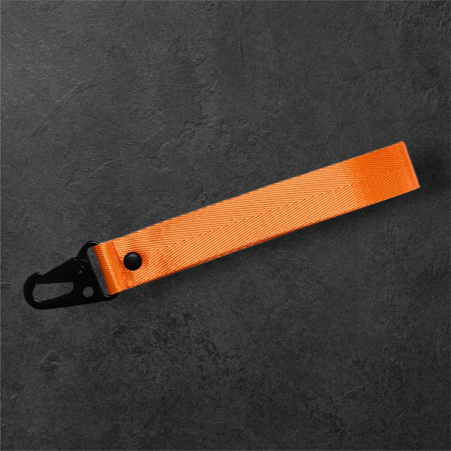 Porte-clés " Motard solitaire " orange fluo