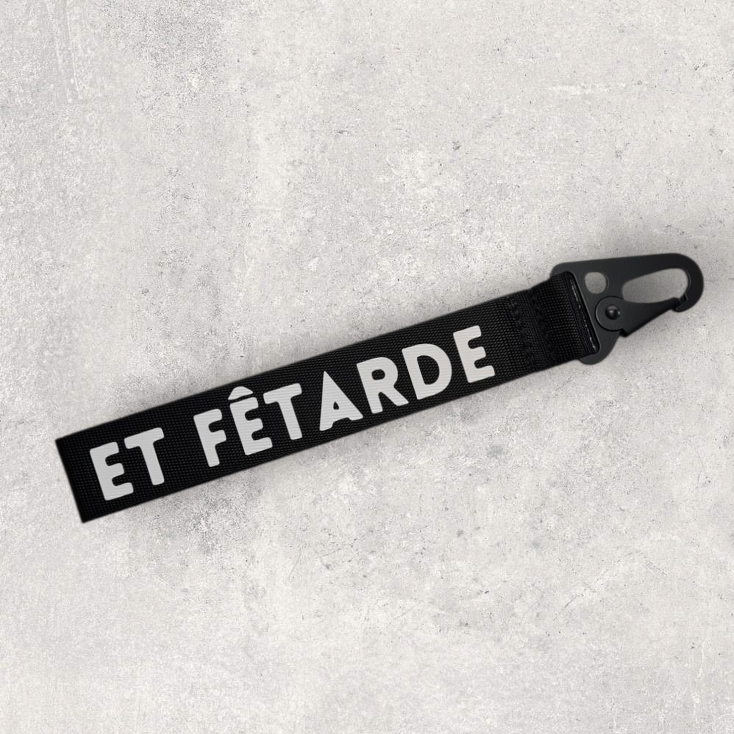 Porte-clés 2 faces " Motarde et fêtarde "