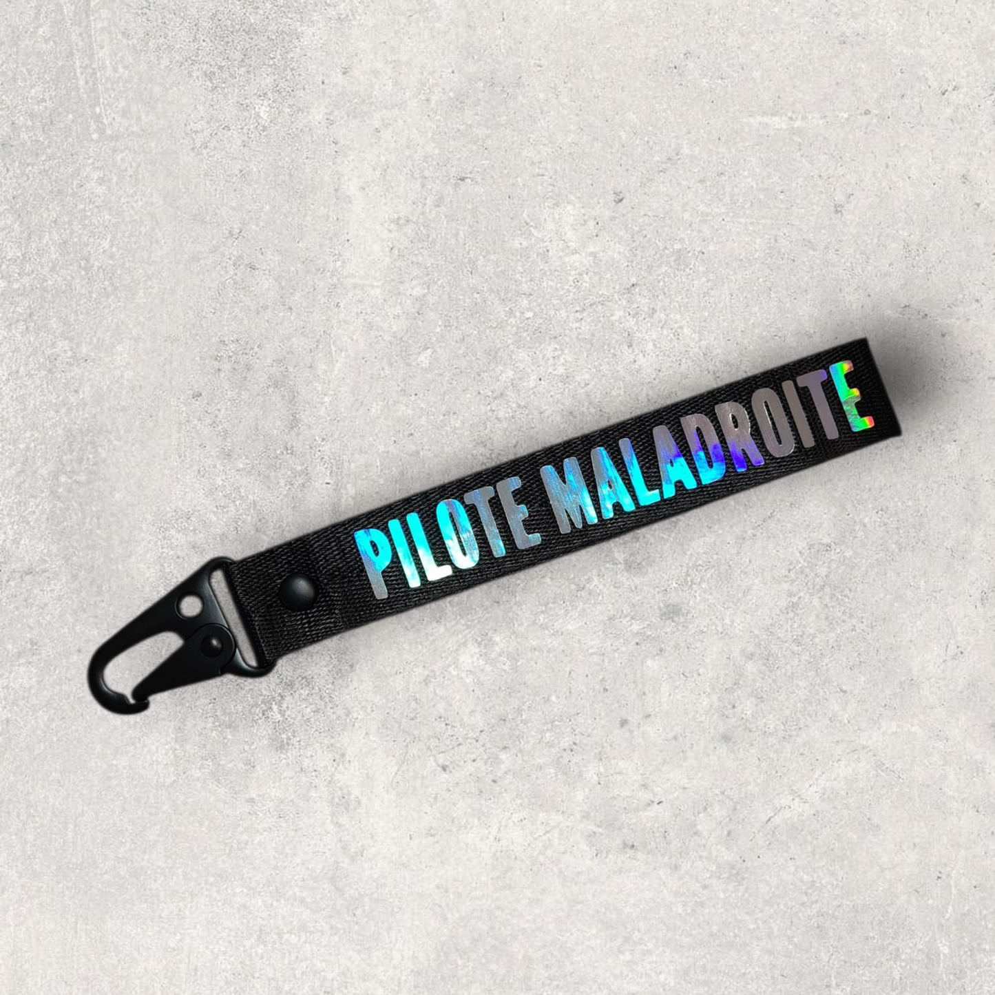 Porte-clés " Pilote maladroite " holographique