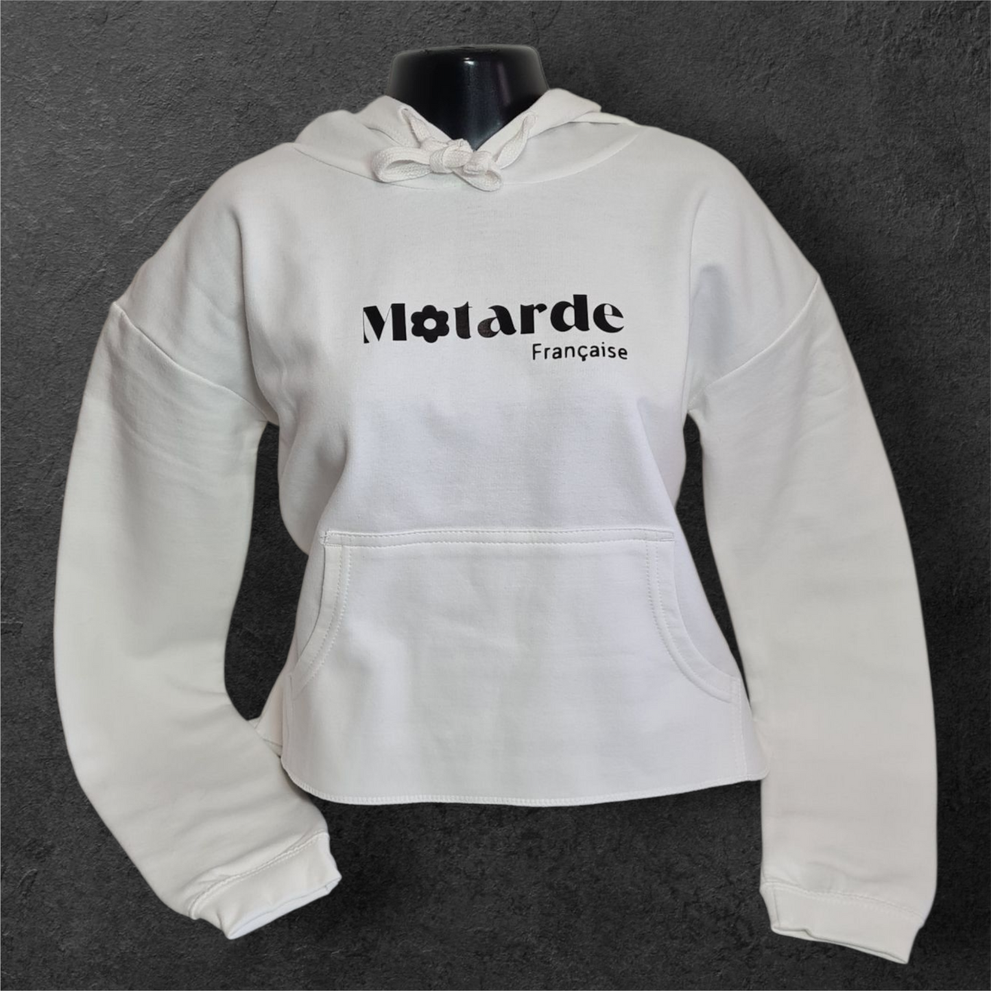 Sweat à capuche court " Motarde Française "