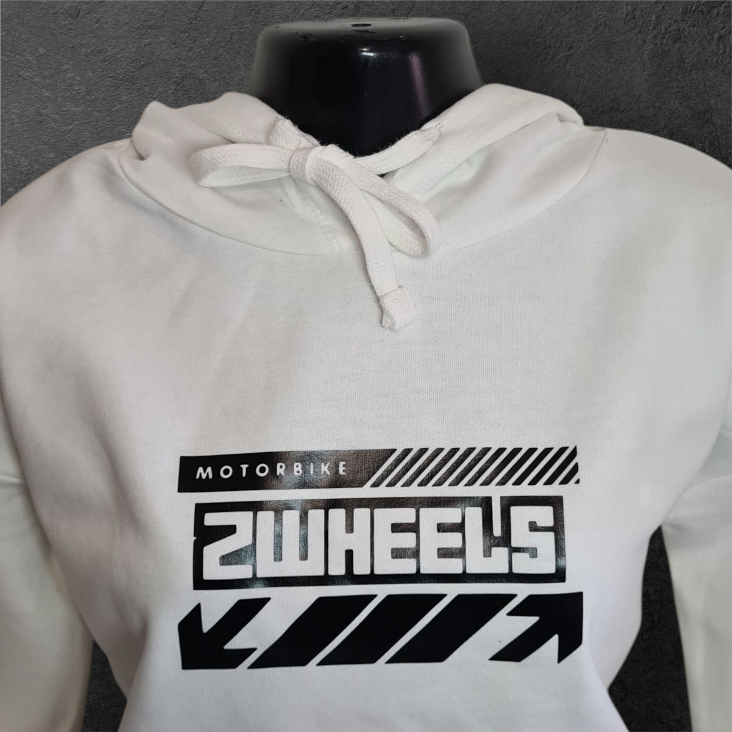 Sweat à capuche court " Motorbike 2wheels " pour motarde