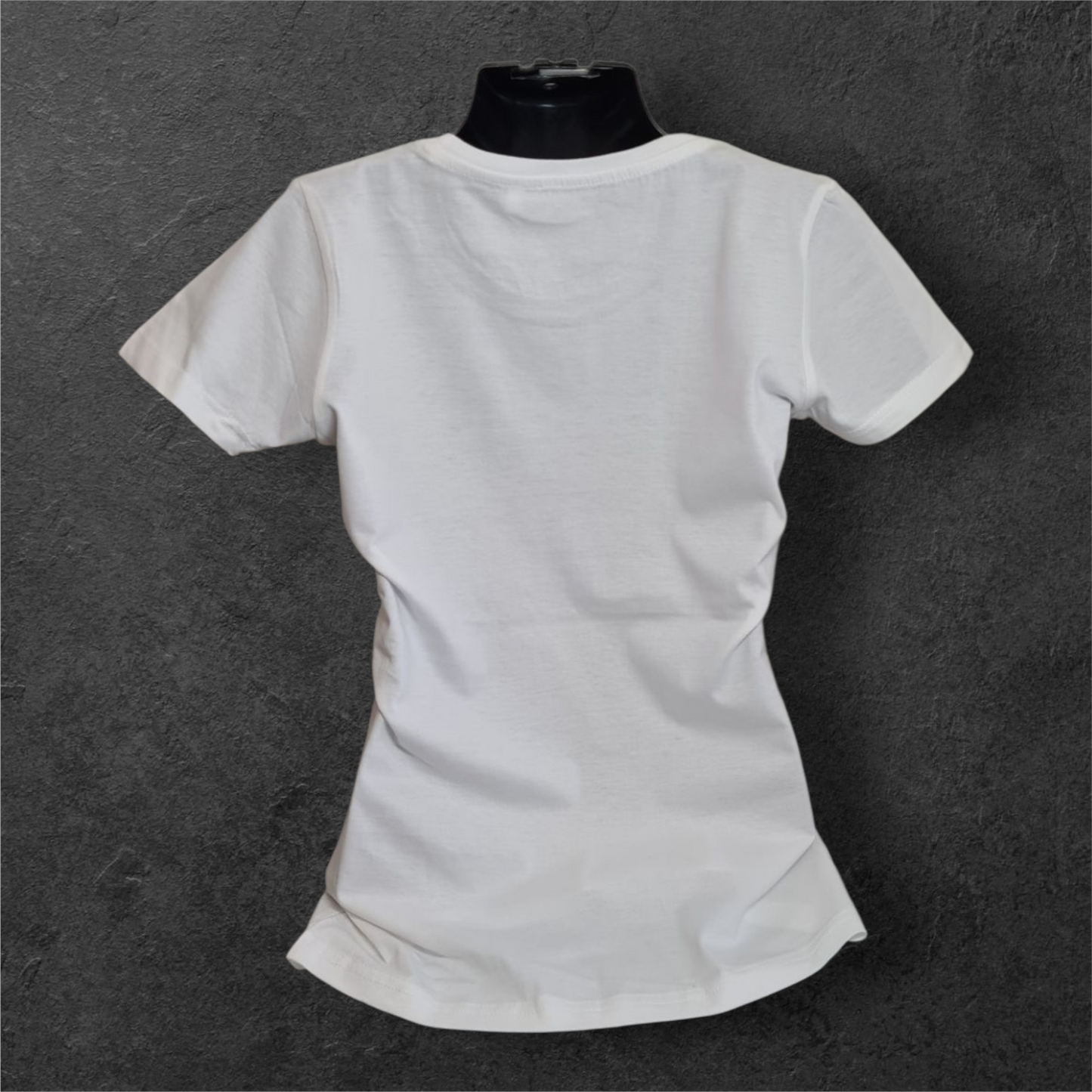 T-shirt blanc à manche courte " Biker girl " pour motarde