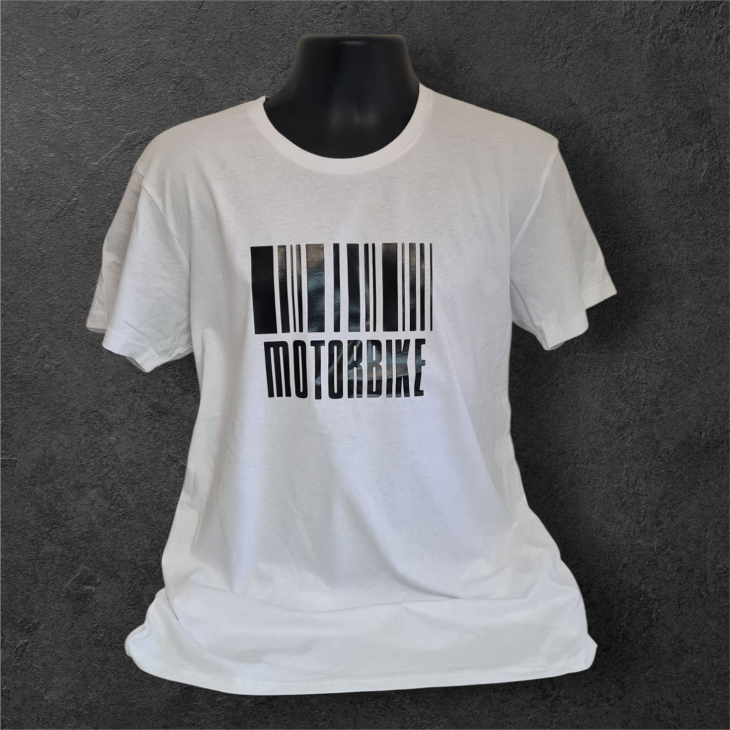 T-shirt blanc à manche courte homme " Motorbike "