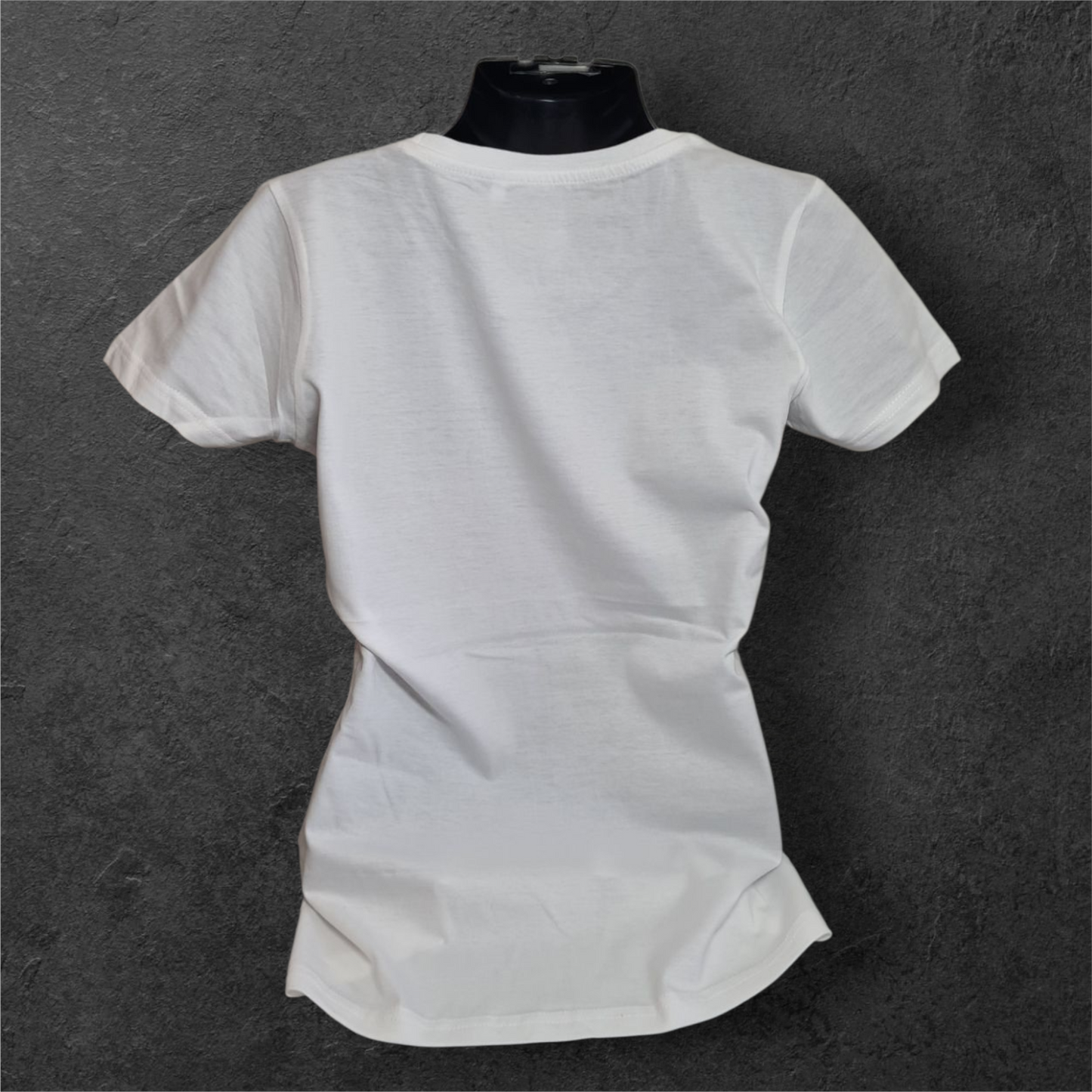 T-shirt blanc femme à manche courte " Biker girl freedom " pour motarde