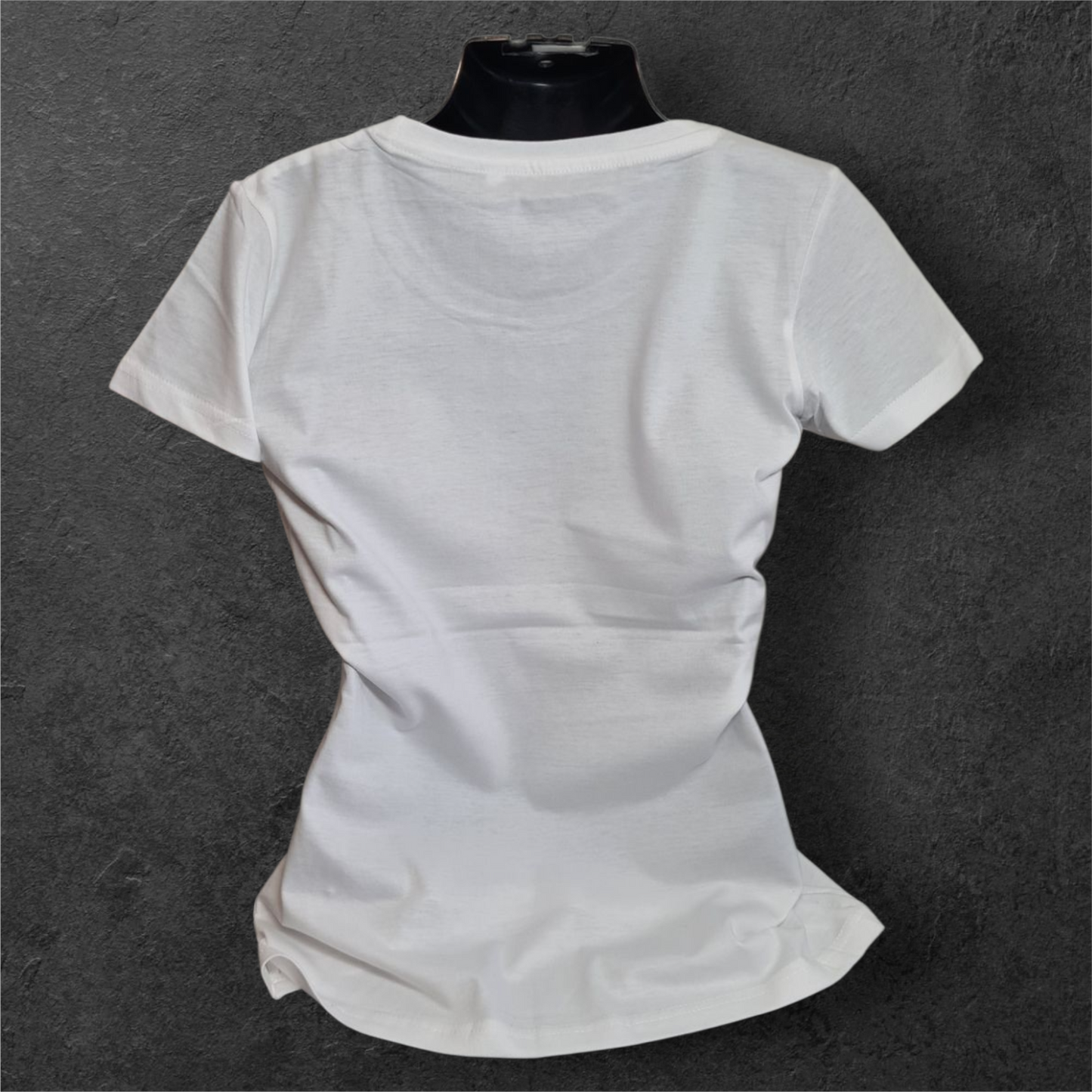 T-shirt blanc femme à manche courte " Freedom Biker girl " pour motarde