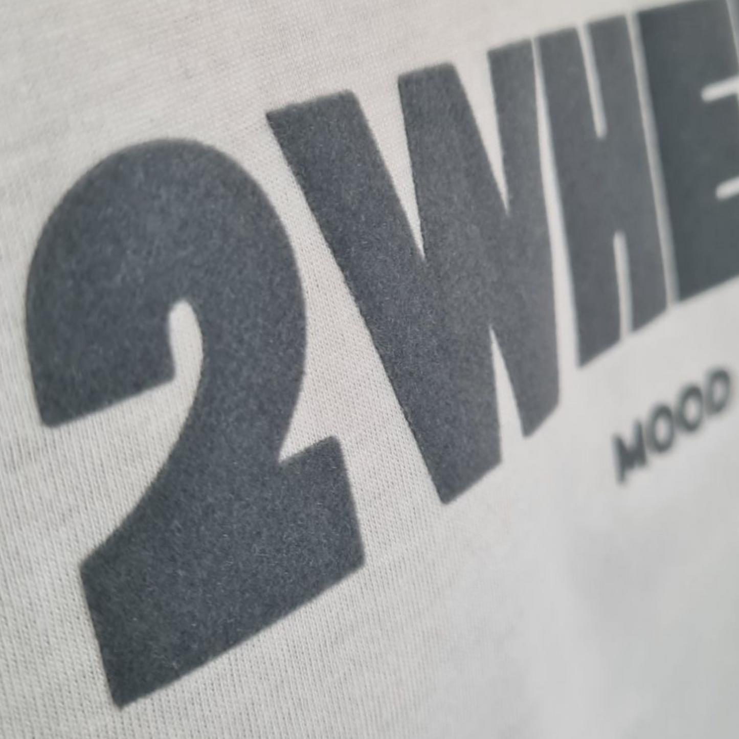 T-shirt blanc manche courte homme pour motard " 2wheels mood " gris velours
