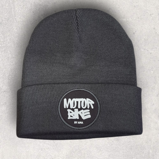 Bonnet gris " Motorbike by Ama "