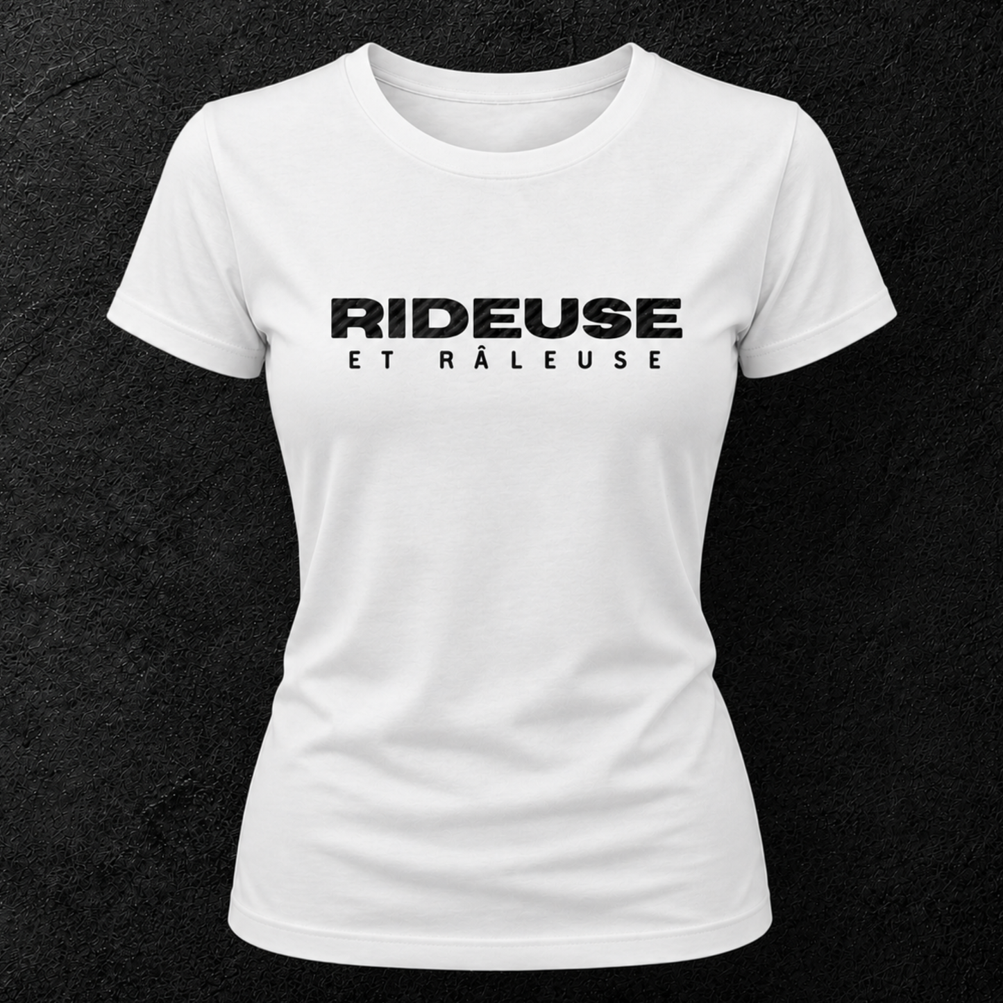 T-shirt blanc " Rideuse et râleuse " humour