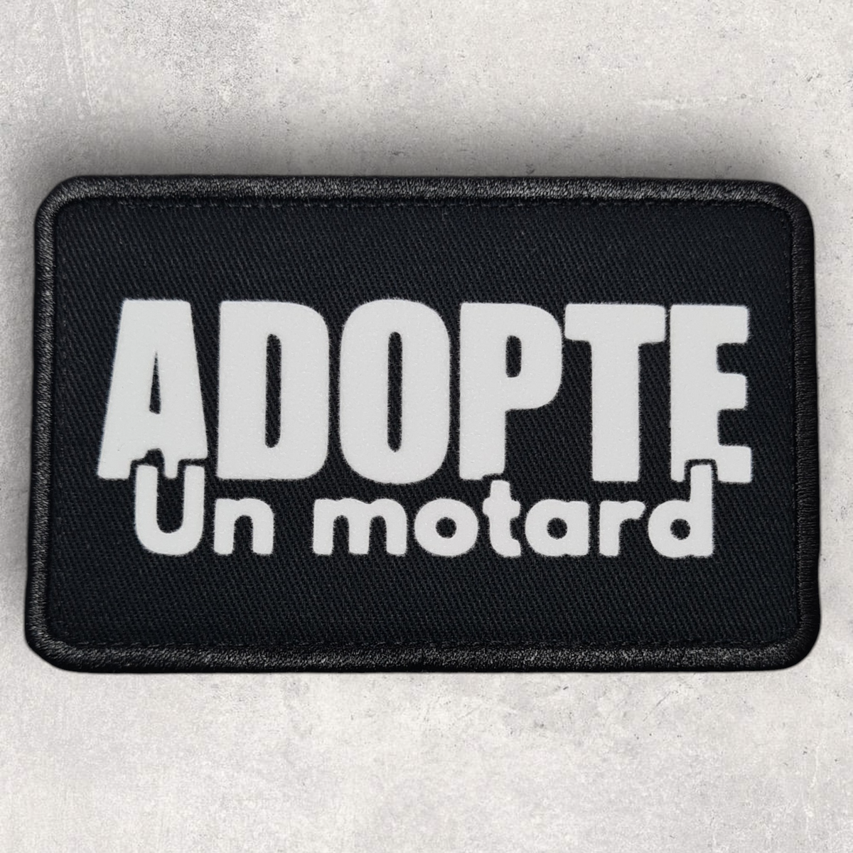Patch amovible " Adopte un motard "