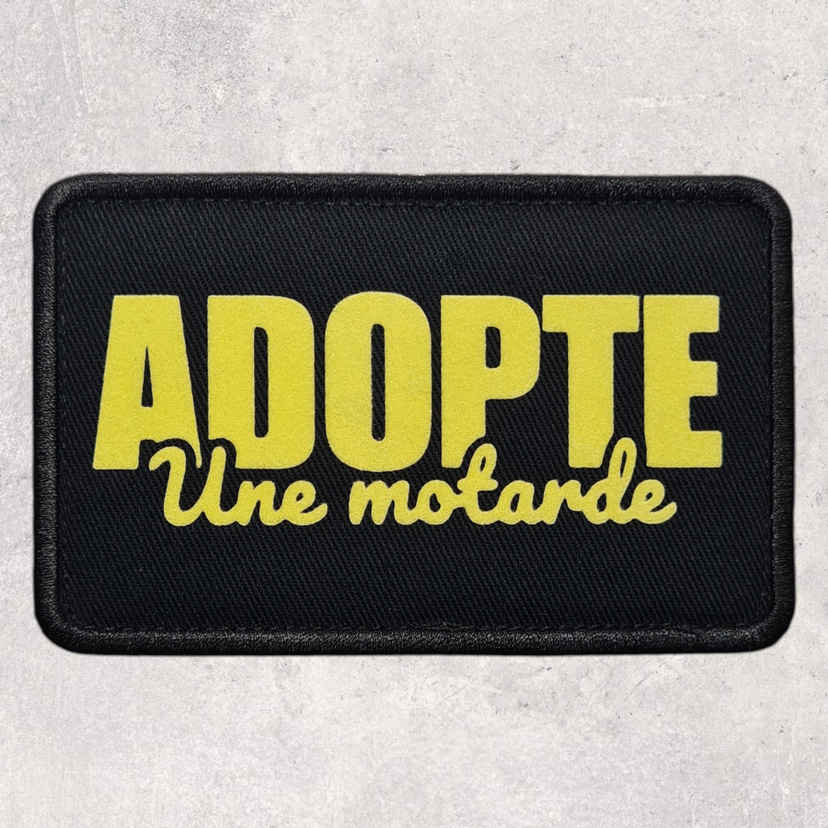 Patch amovible " Adopte une motarde "