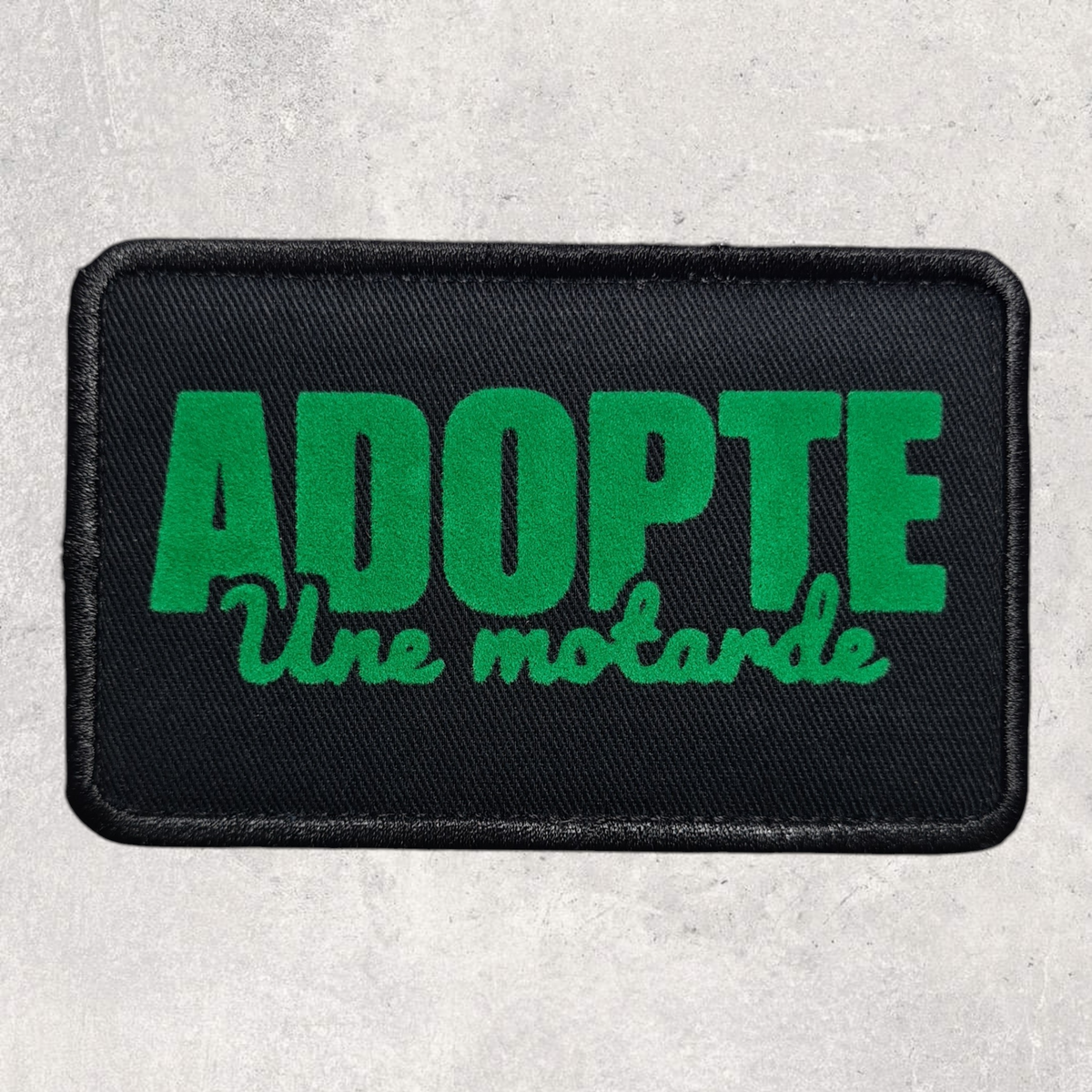 Patch amovible " Adopte une motarde "
