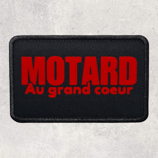 Patch amovible " Motard au grand coeur "