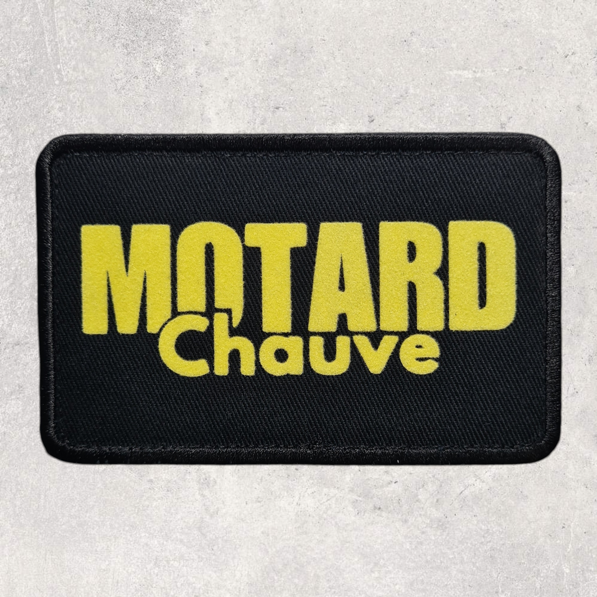 Patch amovible " Motard chauve "