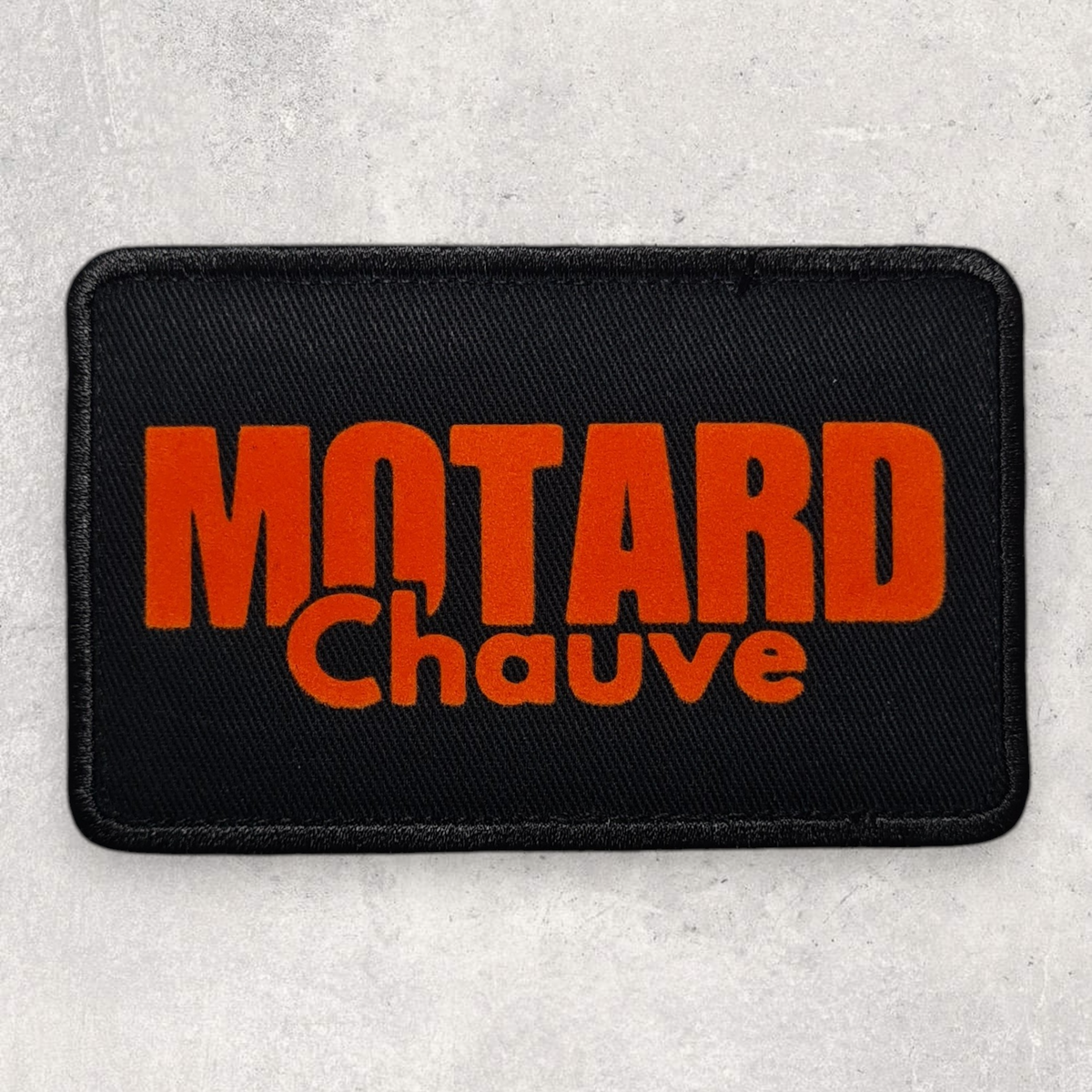 Patch amovible " Motard chauve "