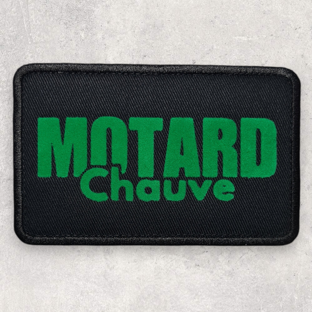 Patch amovible " Motard chauve "
