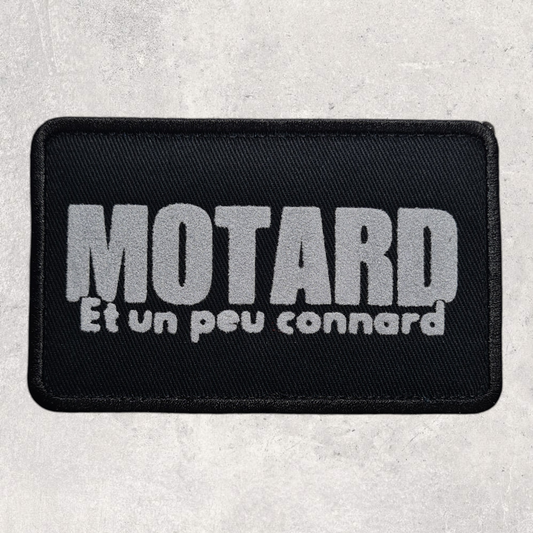 Patch amovible " Motard et un peu connard "