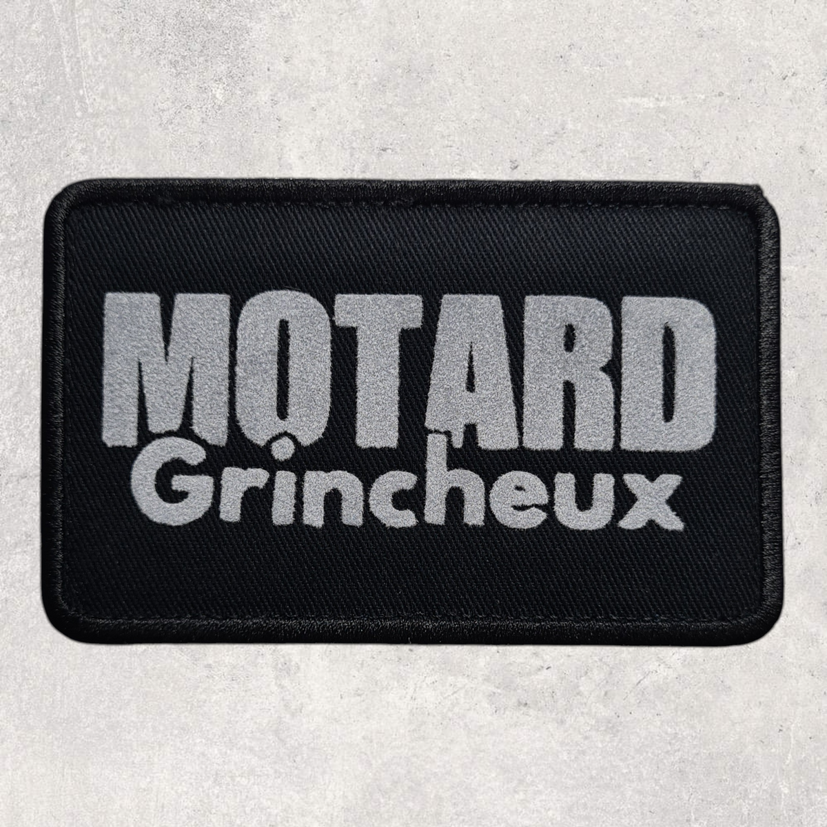 Patch amovible " Motard grincheux "