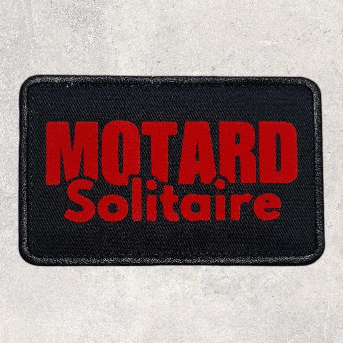 Patch amovible " Motard solitaire "
