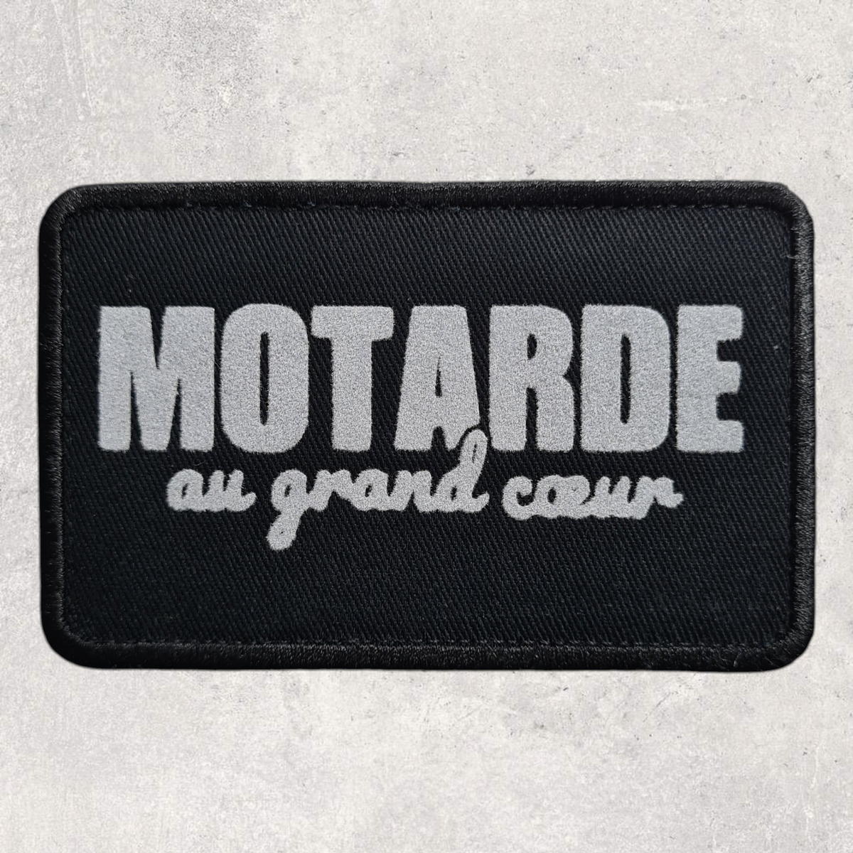 Patch amovible " Motarde au grand cœur "