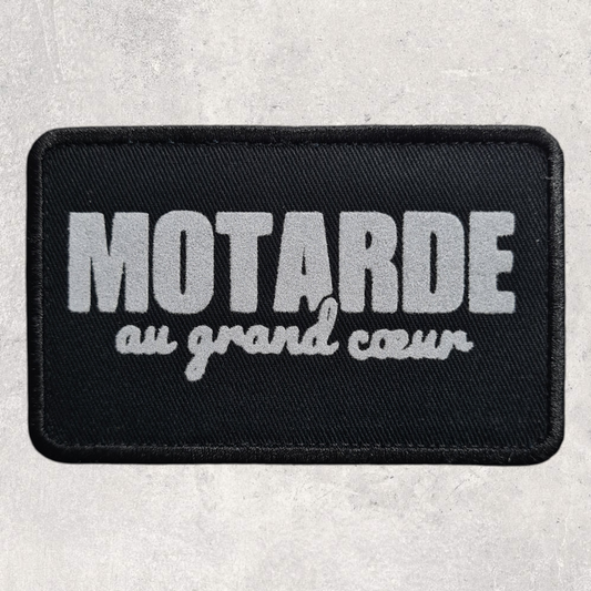 Patch amovible " Motarde au grand cœur "