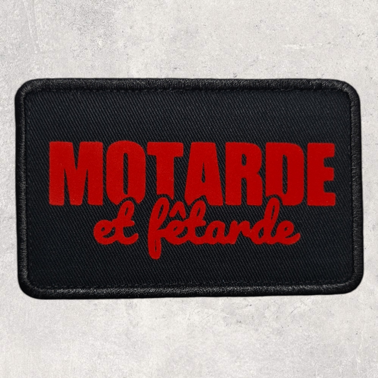 Patch amovible " Motarde et fêtarde "