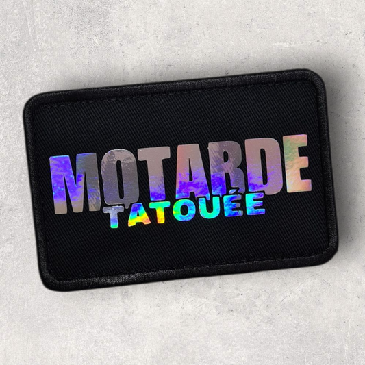 Patch amovible " Motarde tatouée "