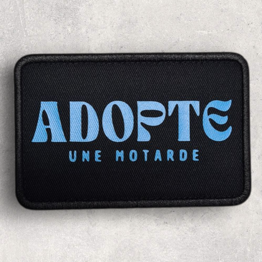 Patch amovible " Adopte une motarde "