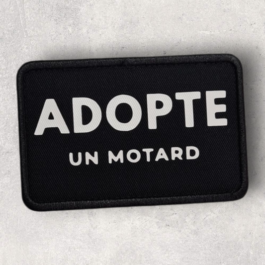 Patch amovible " Adopte un motard "