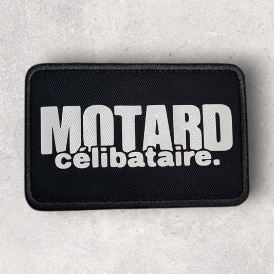 Patch amovible " Motard célibataire "
