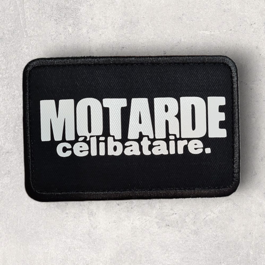 Patch amovible " Motarde célibataire "