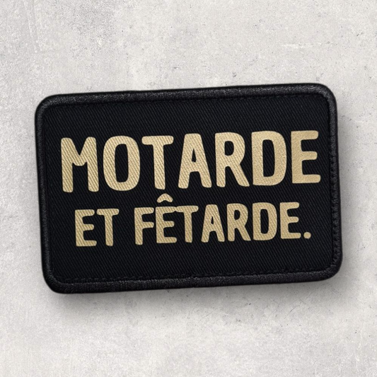 Patch amovible " Motarde et fêtarde "