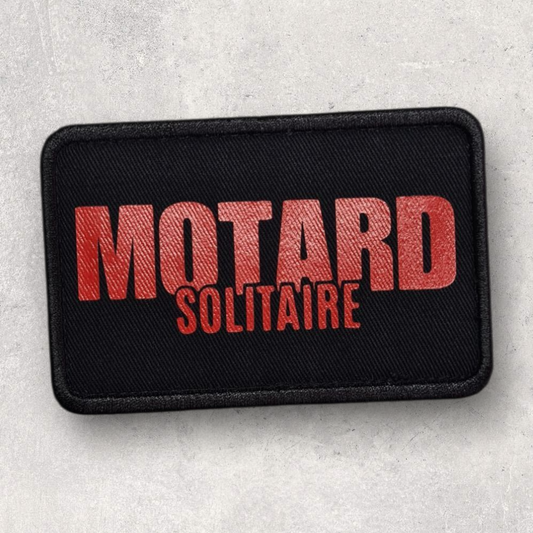 Patch amovible " Motard solitaire "