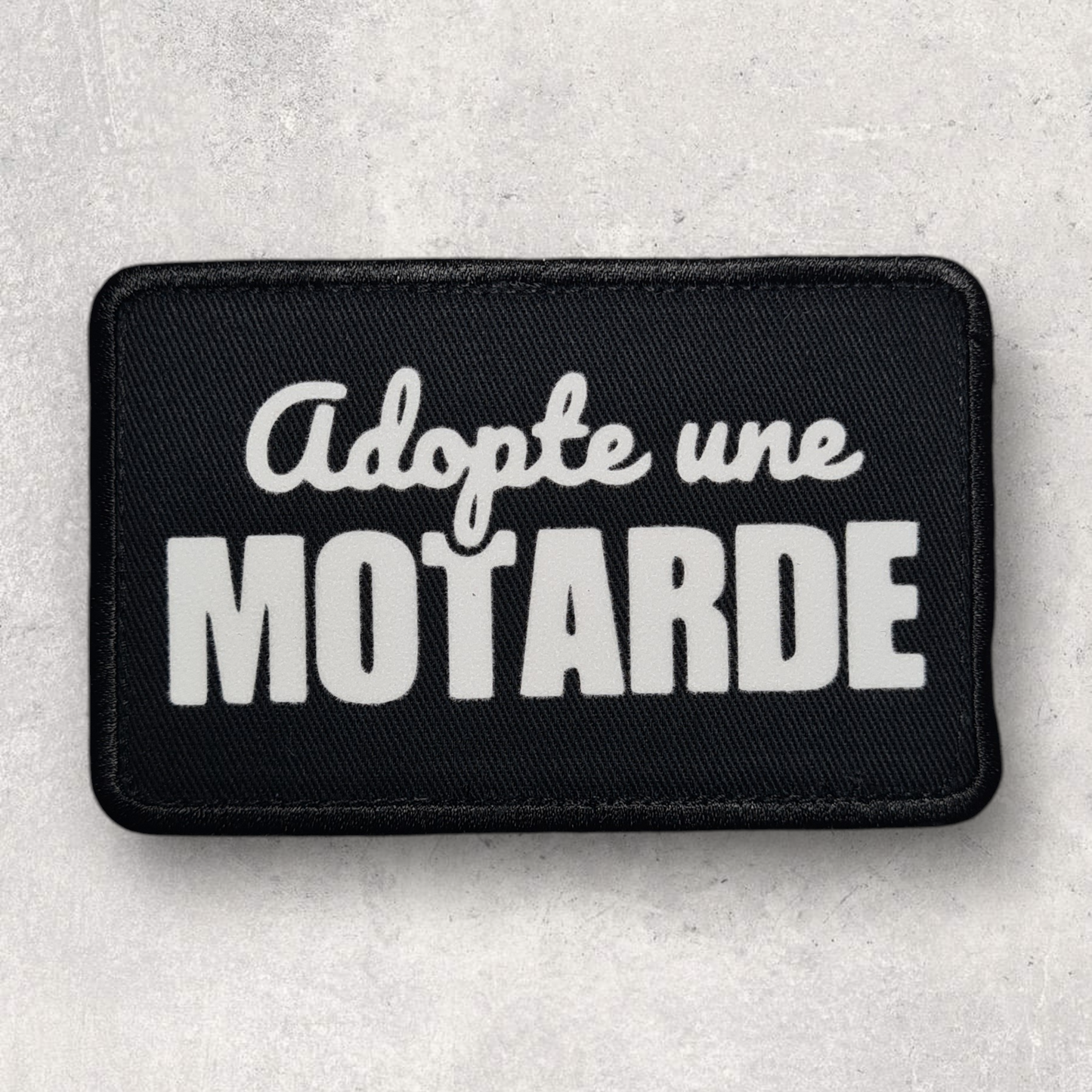 Patch amovible " Adopte une motarde "