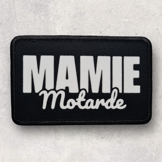 Patch amovible " Mamie motarde "