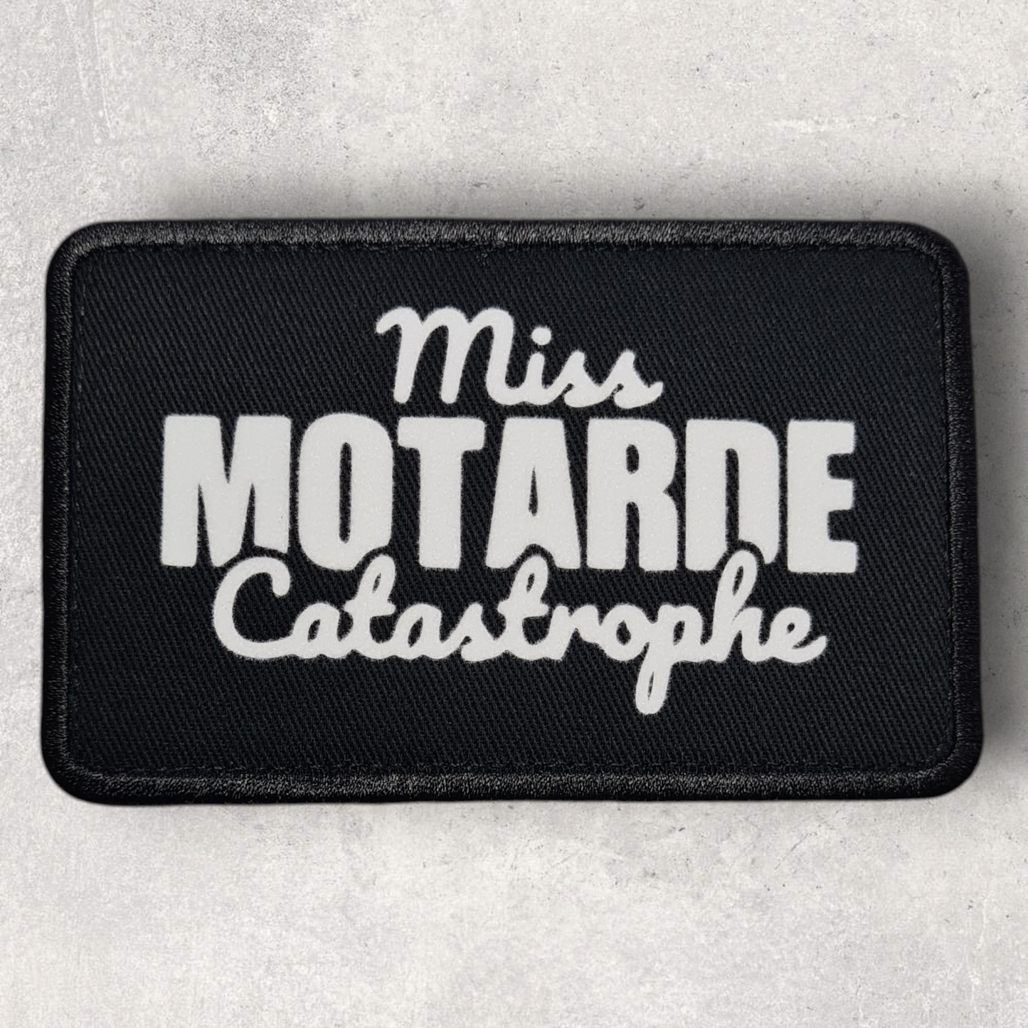 Patch amovible " Miss motarde catastrophe "