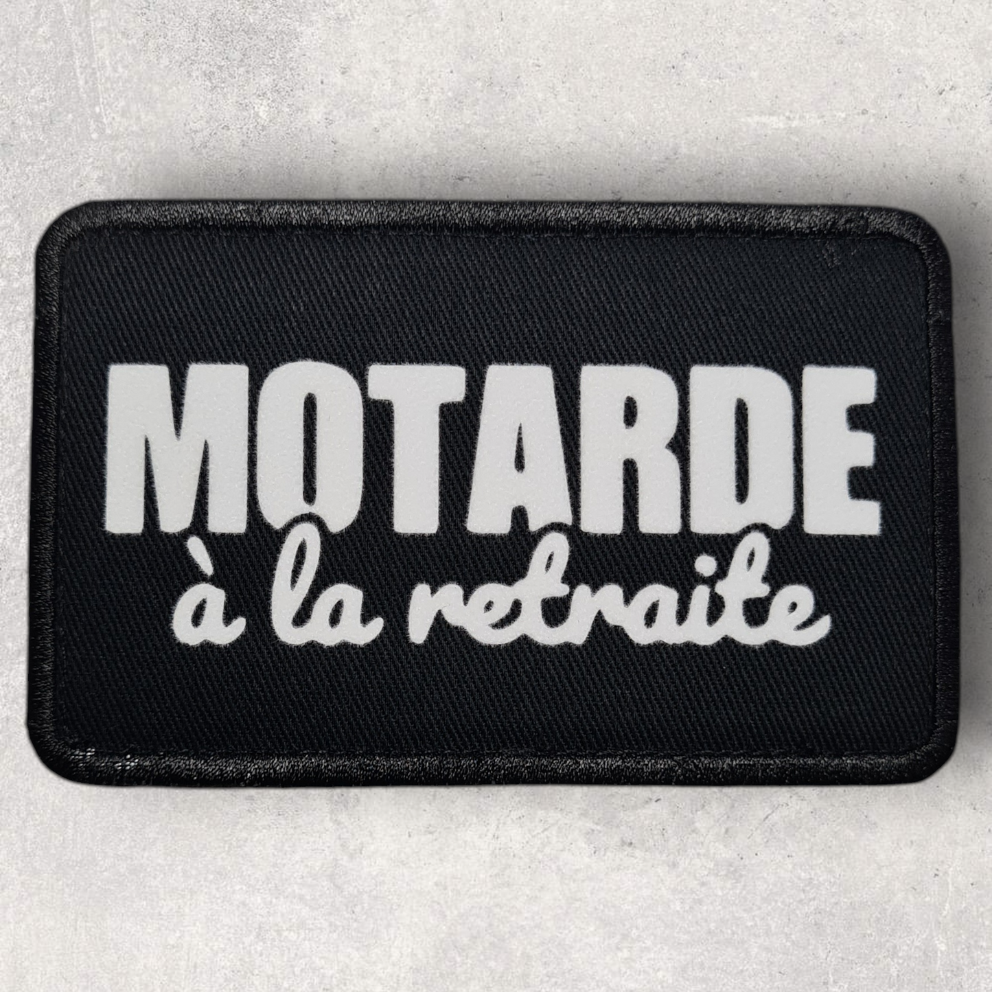 Patch amovible " Motarde à la retraite "