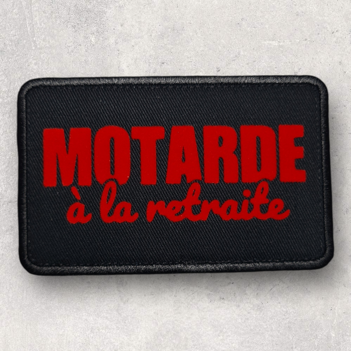 Patch amovible " Motarde à la retraite "