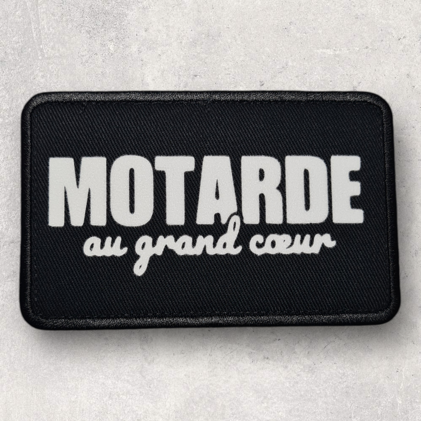 Patch amovible " Motarde au grand cœur "