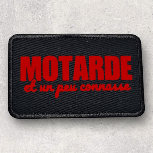 Patch amovible " Motarde et un peu connasse "
