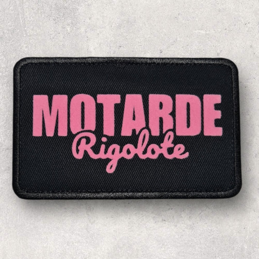 Patch amovible " Motarde rigolote "