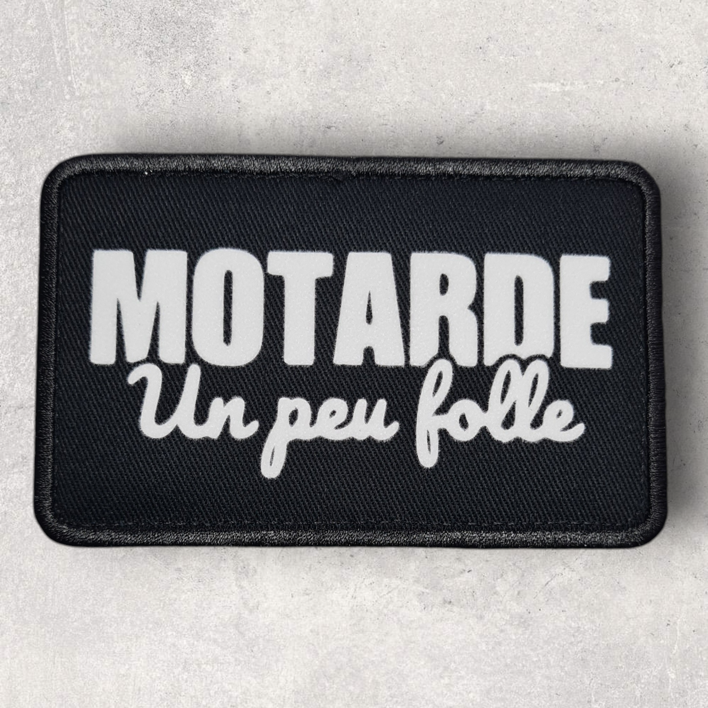 Patch amovible " Motarde un peu folle "