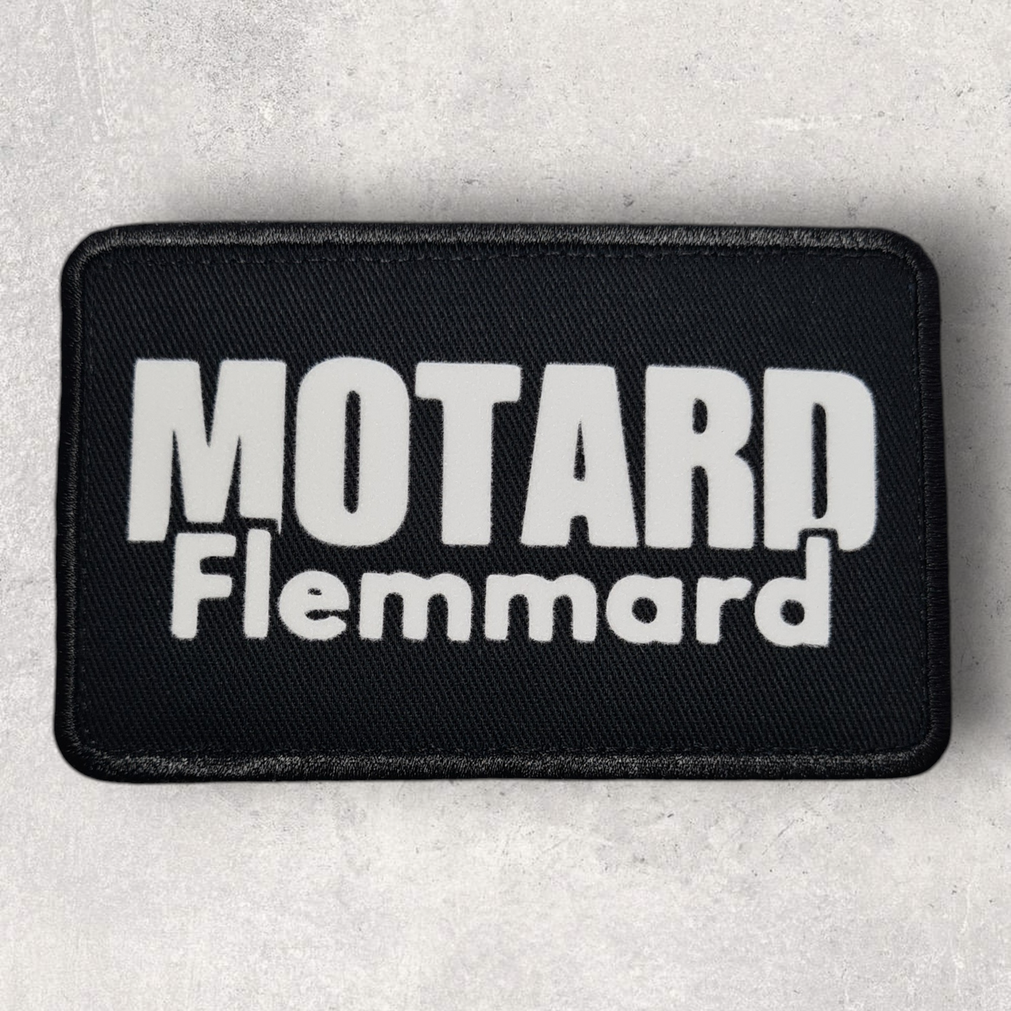 Patch amovible " Motard flemmard "