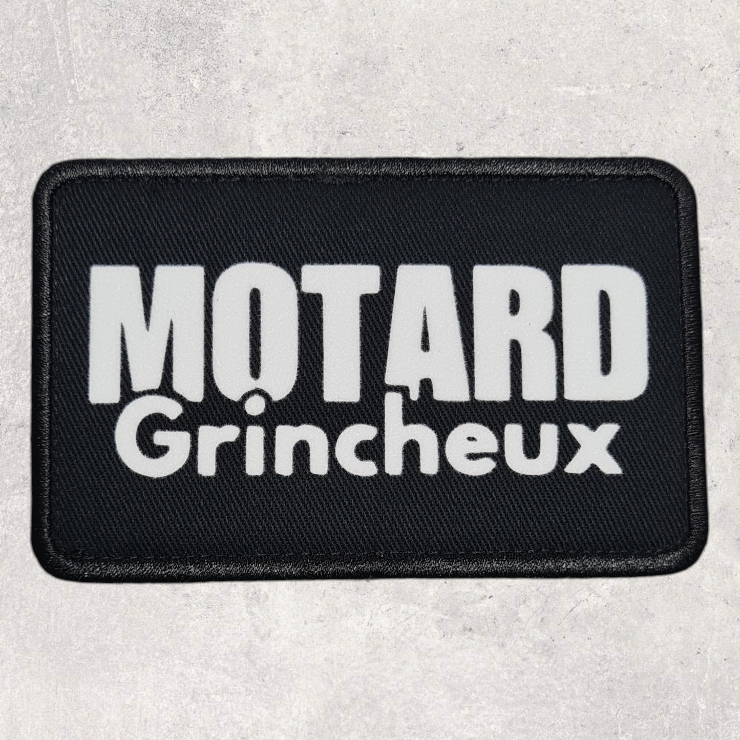 Patch amovible " Motard grincheux "