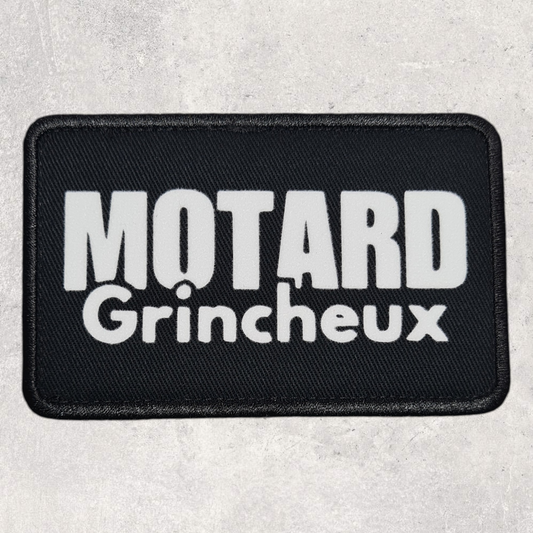 Patch amovible " Motard grincheux "
