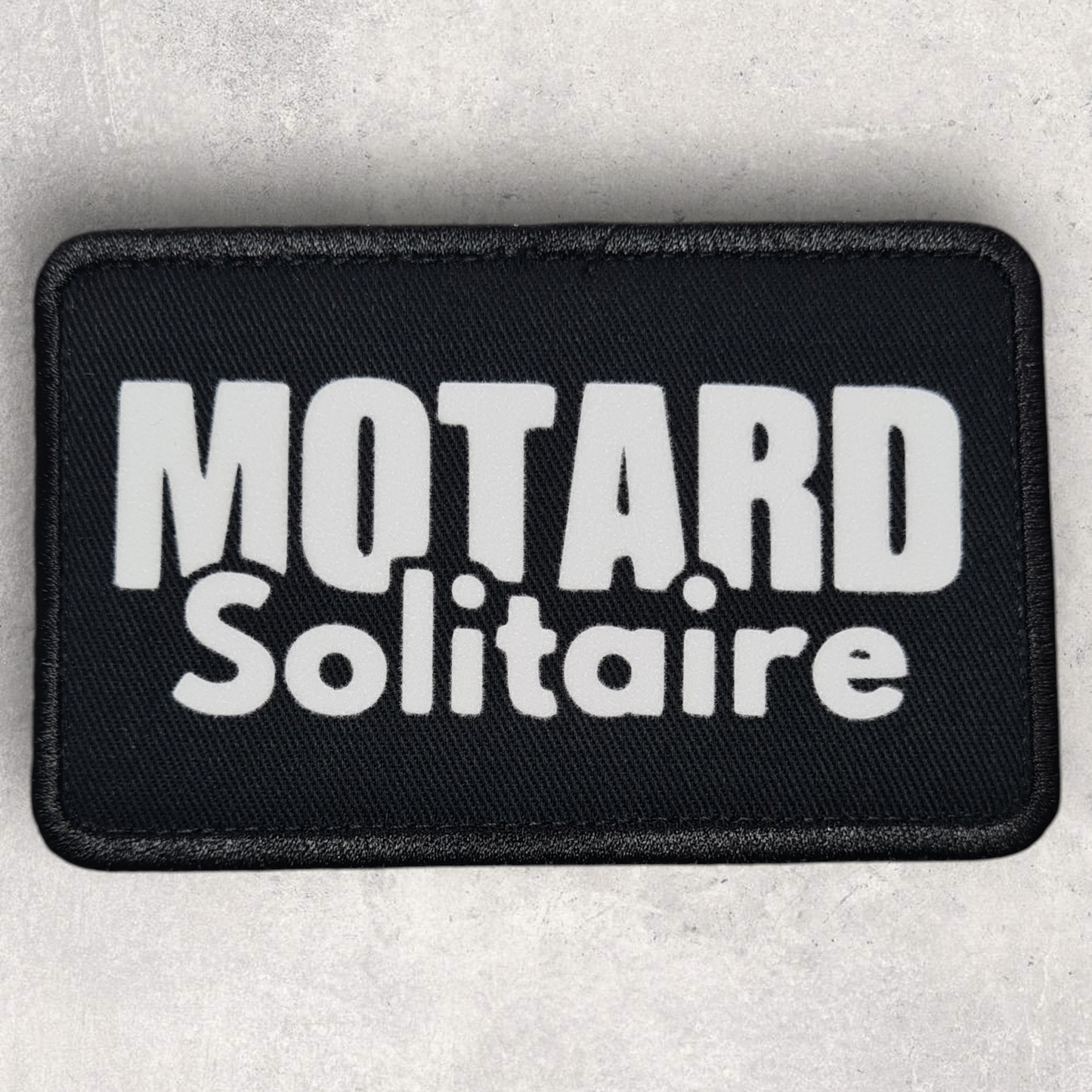 Patch amovible " Motard solitaire "
