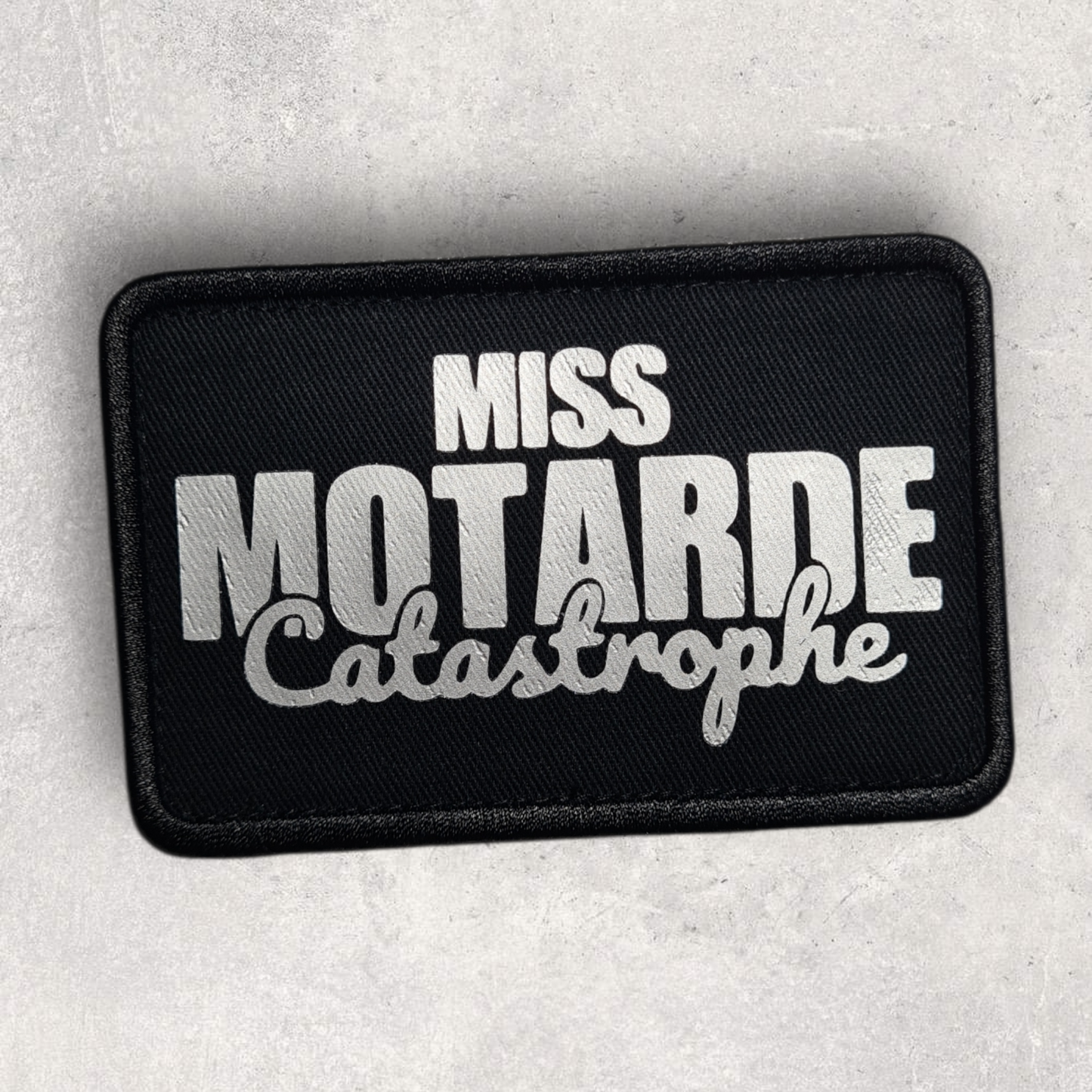 Patch amovible " Miss motarde catastrophe "