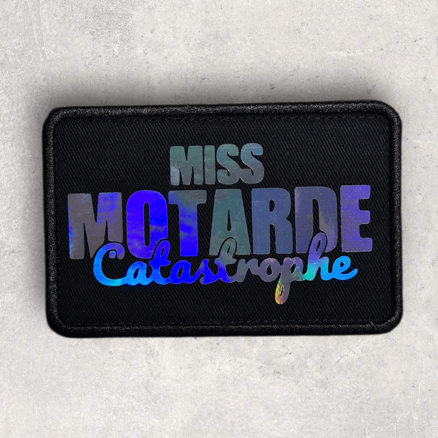 Patch amovible " Miss motarde catastrophe "
