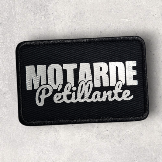 Patch amovible " Motarde pétillante " argenté