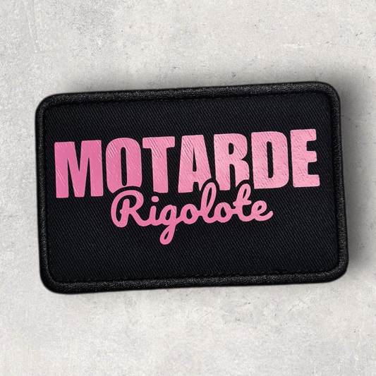 Patch amovible " Motarde rigolote "